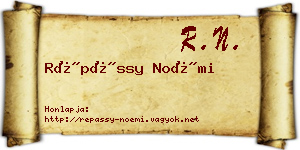 Répássy Noémi névjegykártya