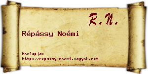 Répássy Noémi névjegykártya